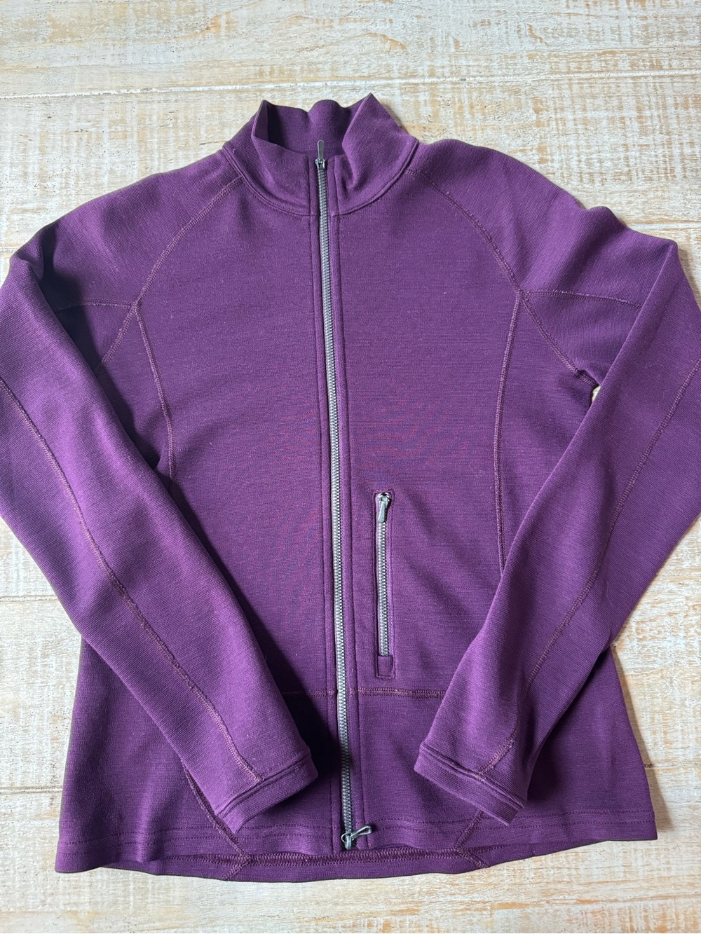 IBEX Wool Women's Plum Full-Zip Up